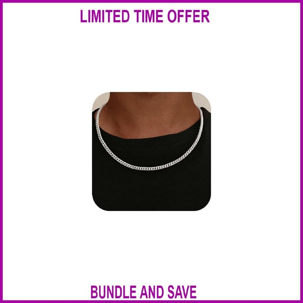 Sterling Silver Cuban Link Chain Necklace 4mm 5mm 18-24 Inches